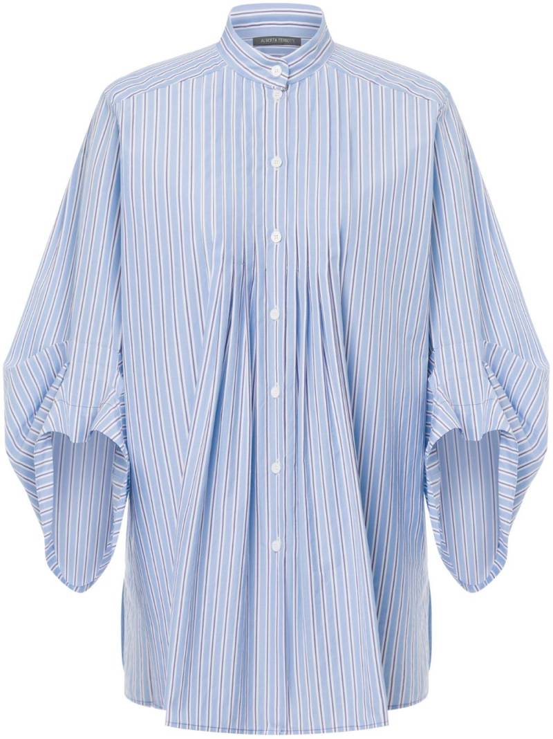 Alberta Ferretti striped cotton shirt - Blue von Alberta Ferretti