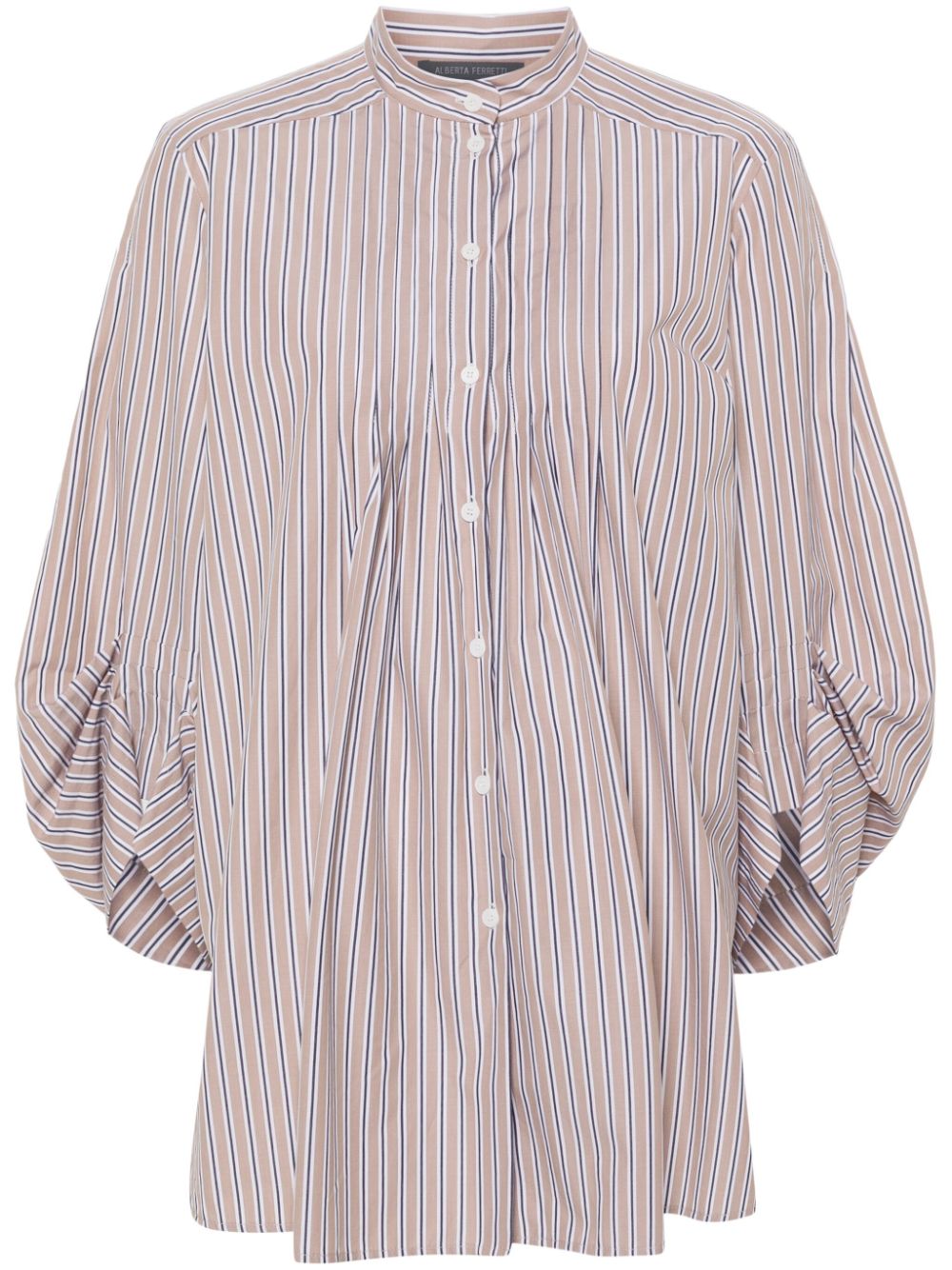 Alberta Ferretti striped cotton shirt - Neutrals von Alberta Ferretti