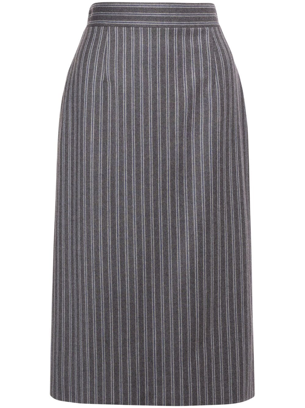 Alberta Ferretti striped midi skirt - Grey von Alberta Ferretti