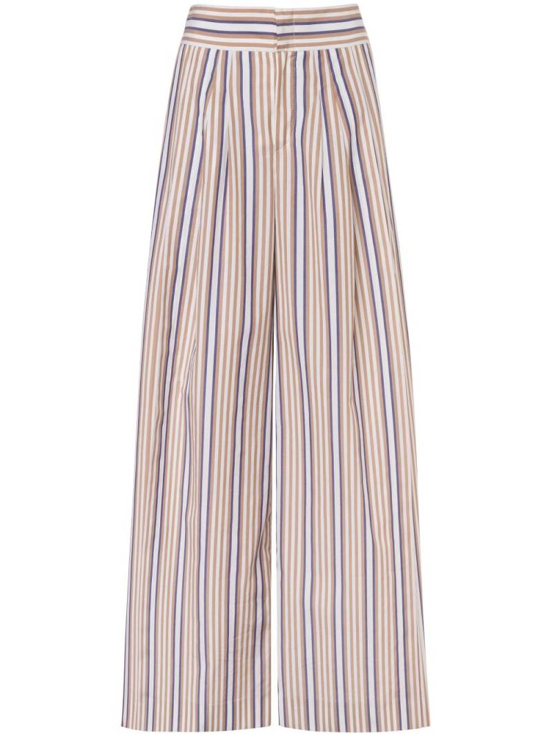 Alberta Ferretti striped wide-leg trousers - Neutrals von Alberta Ferretti