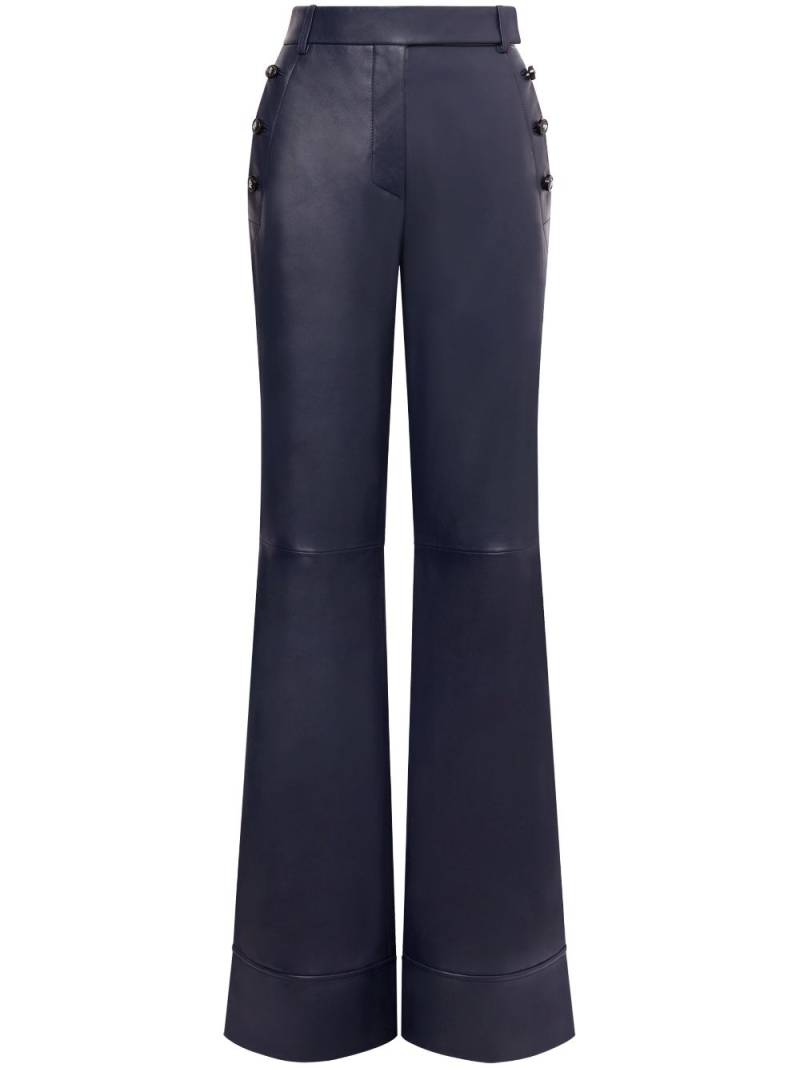 Alberta Ferretti stud pocket trousers - Blue von Alberta Ferretti