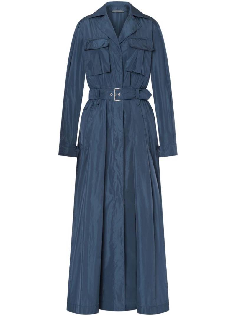 Alberta Ferretti taffeta belted trench coat - Blue von Alberta Ferretti