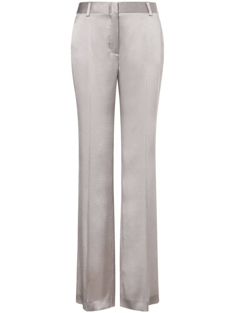 Alberta Ferretti tailored satin trousers - Grey von Alberta Ferretti