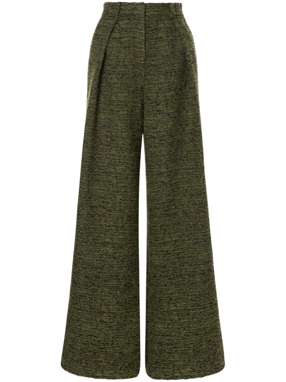 Alberta Ferretti tweed high-waisted trousers - Green von Alberta Ferretti