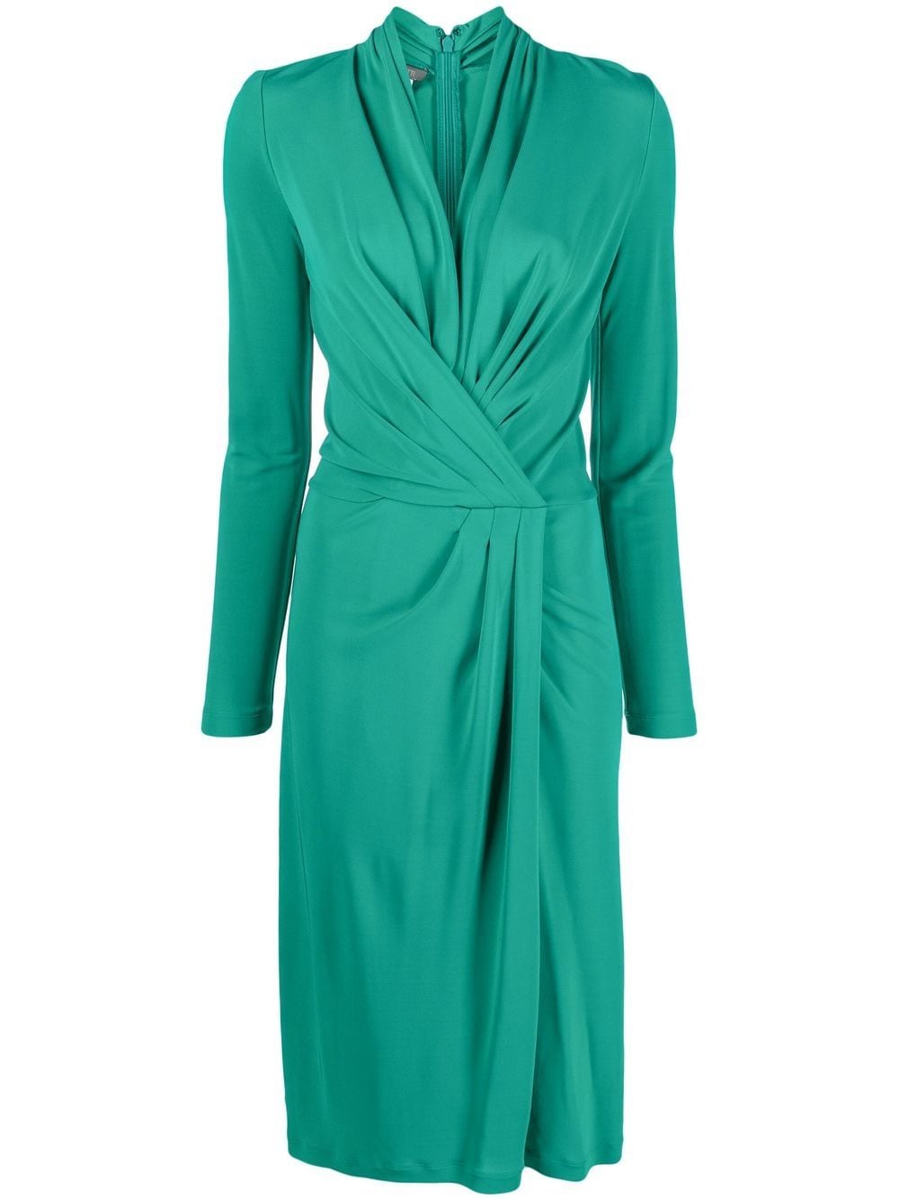 Alberta Ferretti twisted-front long-sleeved midi dress - Green von Alberta Ferretti