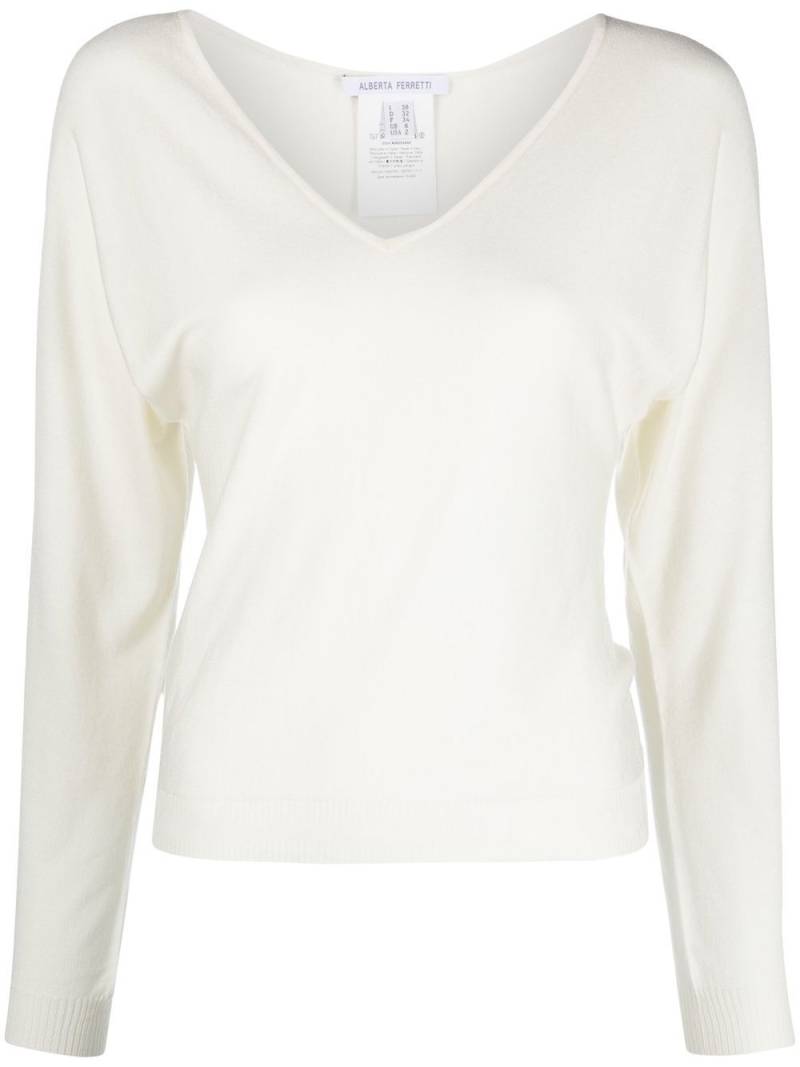 Alberta Ferretti v-neck sweatshirt - Neutrals von Alberta Ferretti