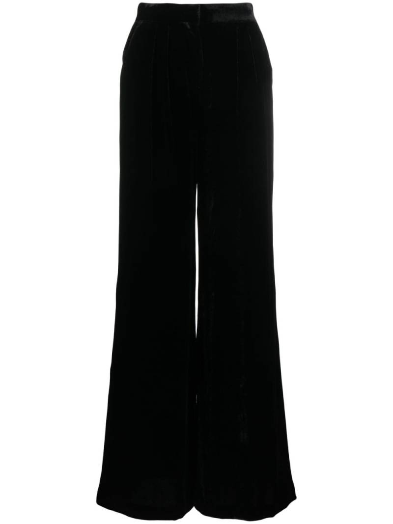 Alberta Ferretti velvet palazzo trousers - Black von Alberta Ferretti