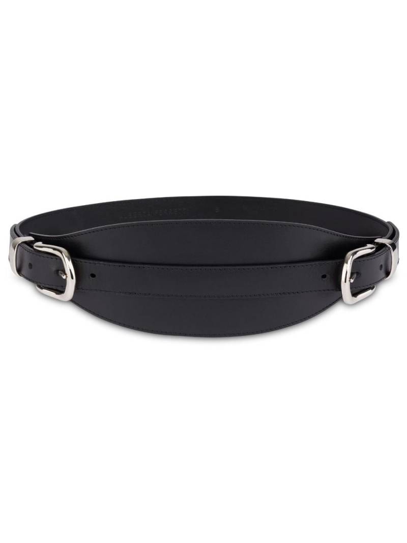 Alberta Ferretti wide leather belt - Black von Alberta Ferretti