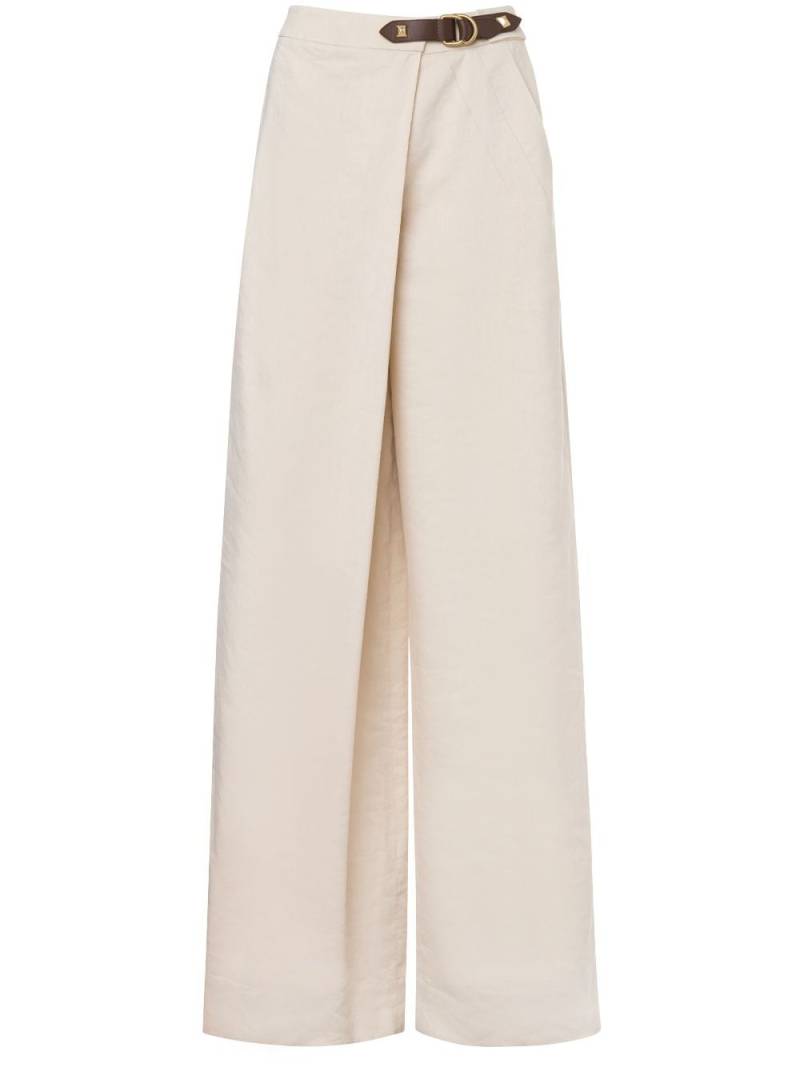 Alberta Ferretti wide-leg wrap trousers - Neutrals von Alberta Ferretti