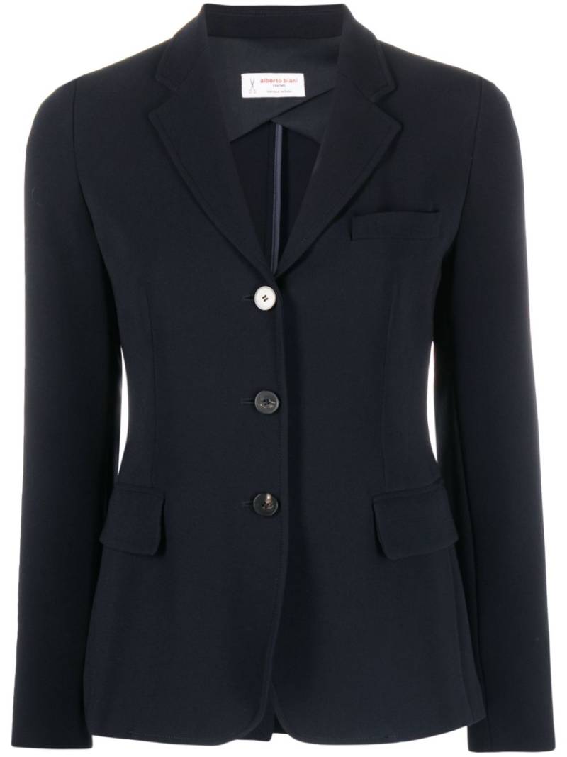 Alberto Biani V-neck single-breasted blazer - Blue von Alberto Biani