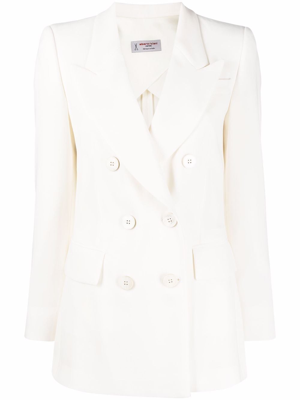 Alberto Biani double-breasted fitted blazer - White von Alberto Biani