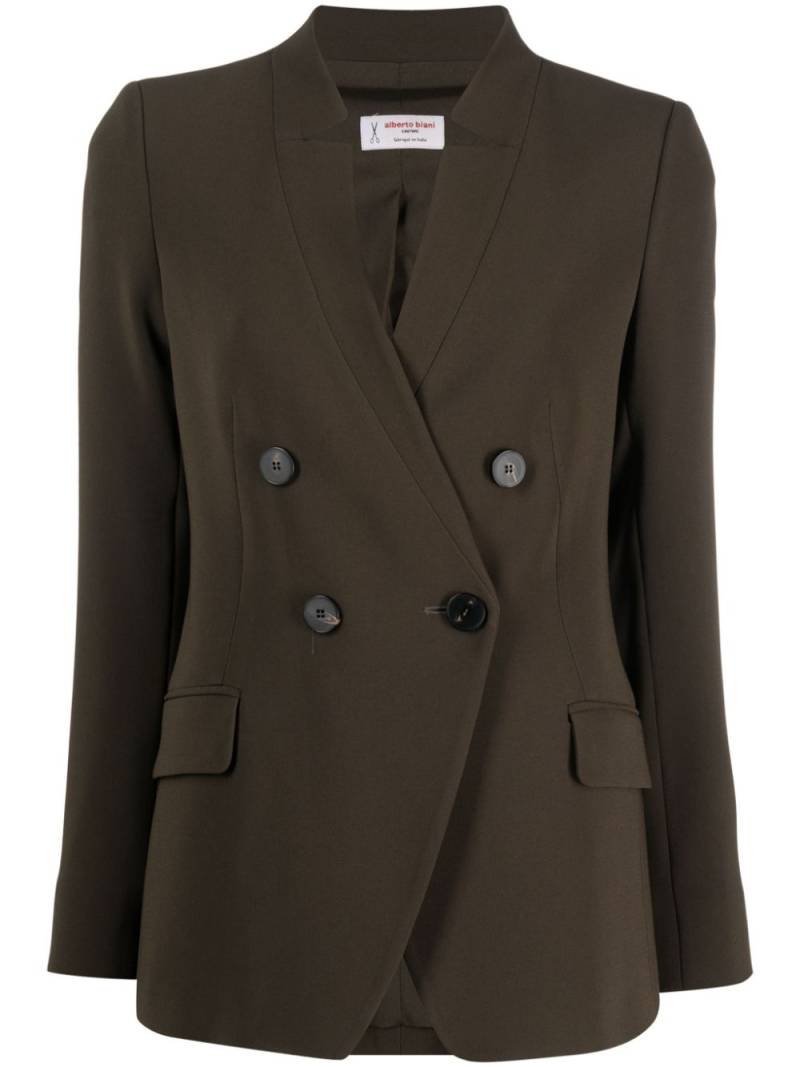 Alberto Biani double-breasted v-neck blazer - Green von Alberto Biani