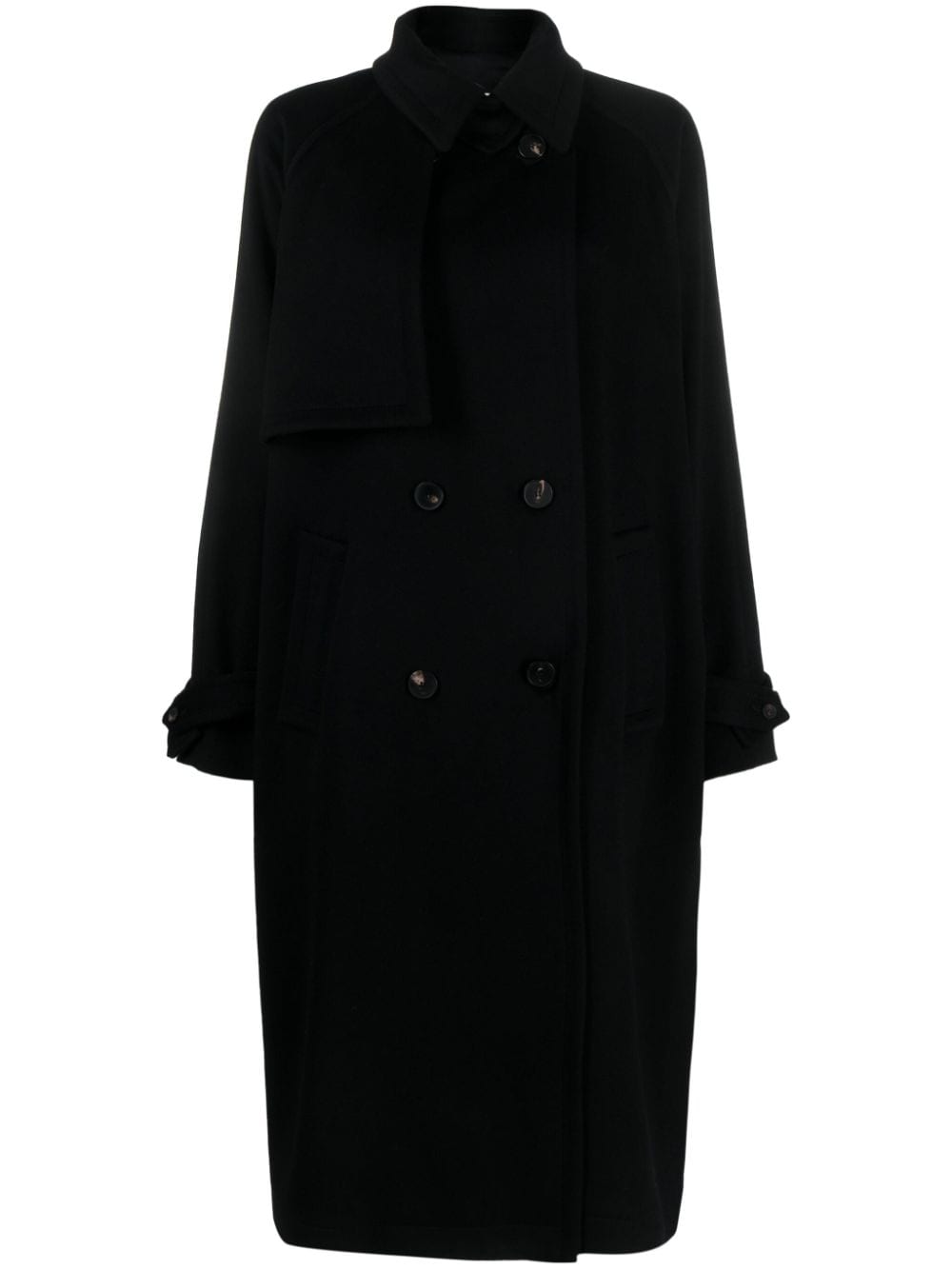 Alberto Biani double-breasted virgin-wool coat - Black von Alberto Biani