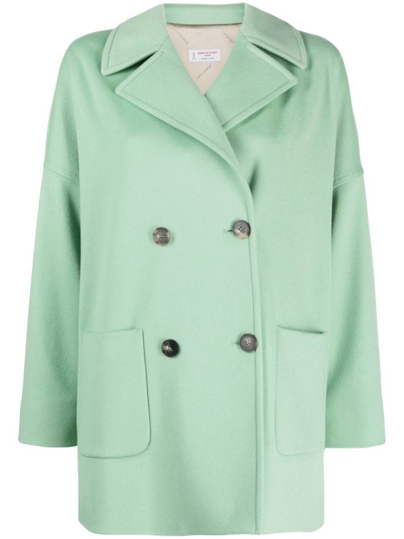 Alberto Biani double-breasted virgin wool coat - Green von Alberto Biani