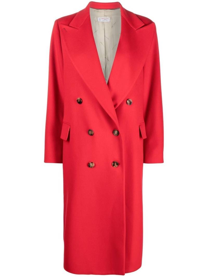 Alberto Biani double breasted virgin wool coat - Red von Alberto Biani