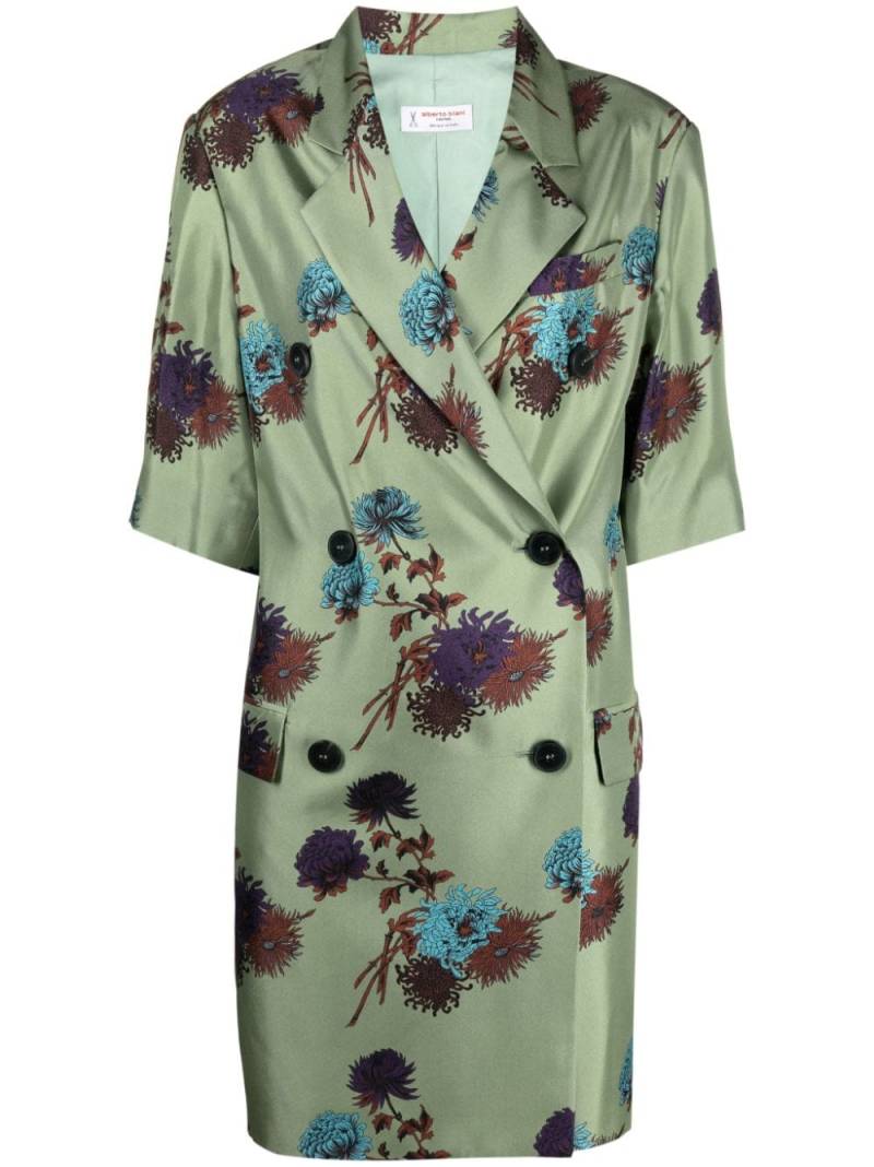 Alberto Biani floral print double-breasted dress - Green von Alberto Biani