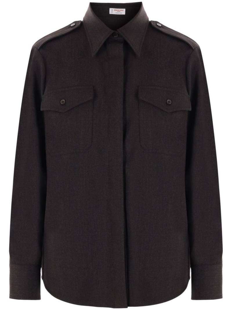 Alberto Biani gabardin shirt - Grey von Alberto Biani