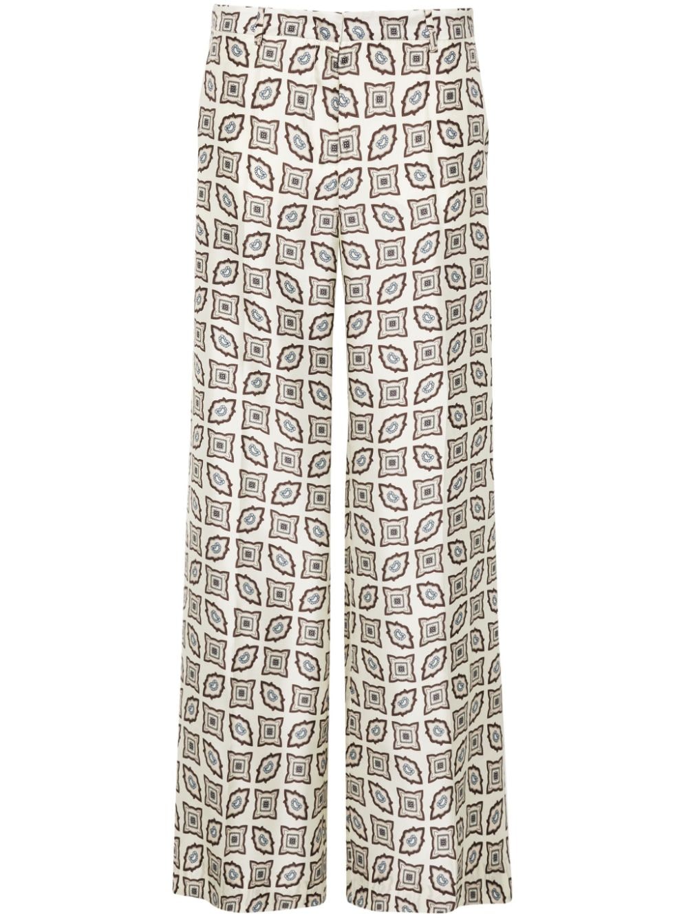 Alberto Biani geometric-print flared trousers - Neutrals von Alberto Biani