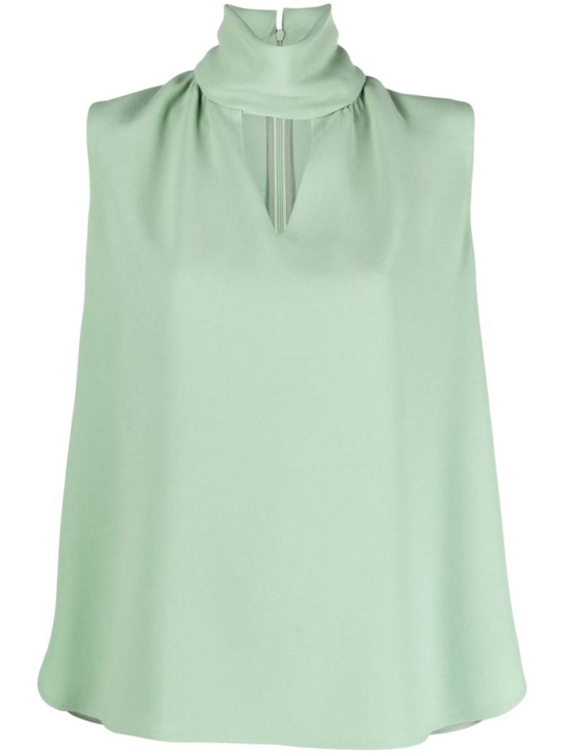 Alberto Biani heyhole-neck sleeveles blouse - Green von Alberto Biani