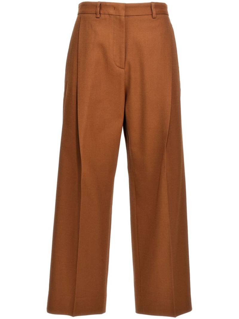 Alberto Biani pleat-detail trousers - Brown von Alberto Biani