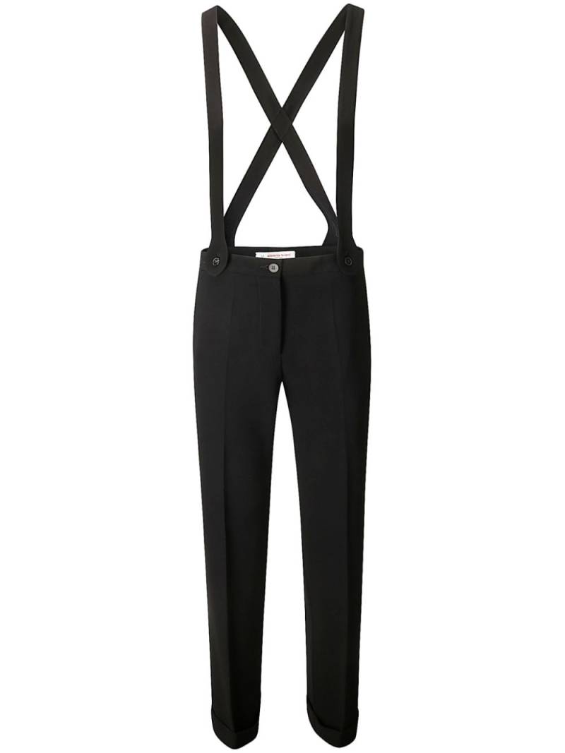 Alberto Biani suspender straight-leg trousers - Black von Alberto Biani