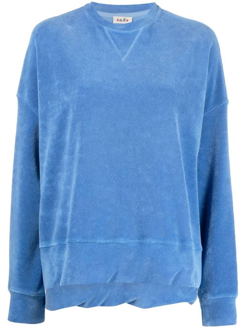 Alberto Biani terry-effect long-sleeve sweatshirt - Blue von Alberto Biani