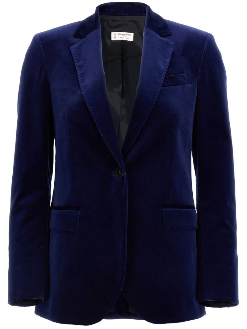 Alberto Biani velvet blazer - Blue von Alberto Biani