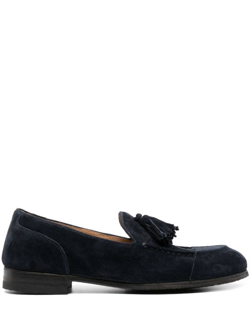 Alberto Fasciani tassel-embellished suede loafers - Blue von Alberto Fasciani