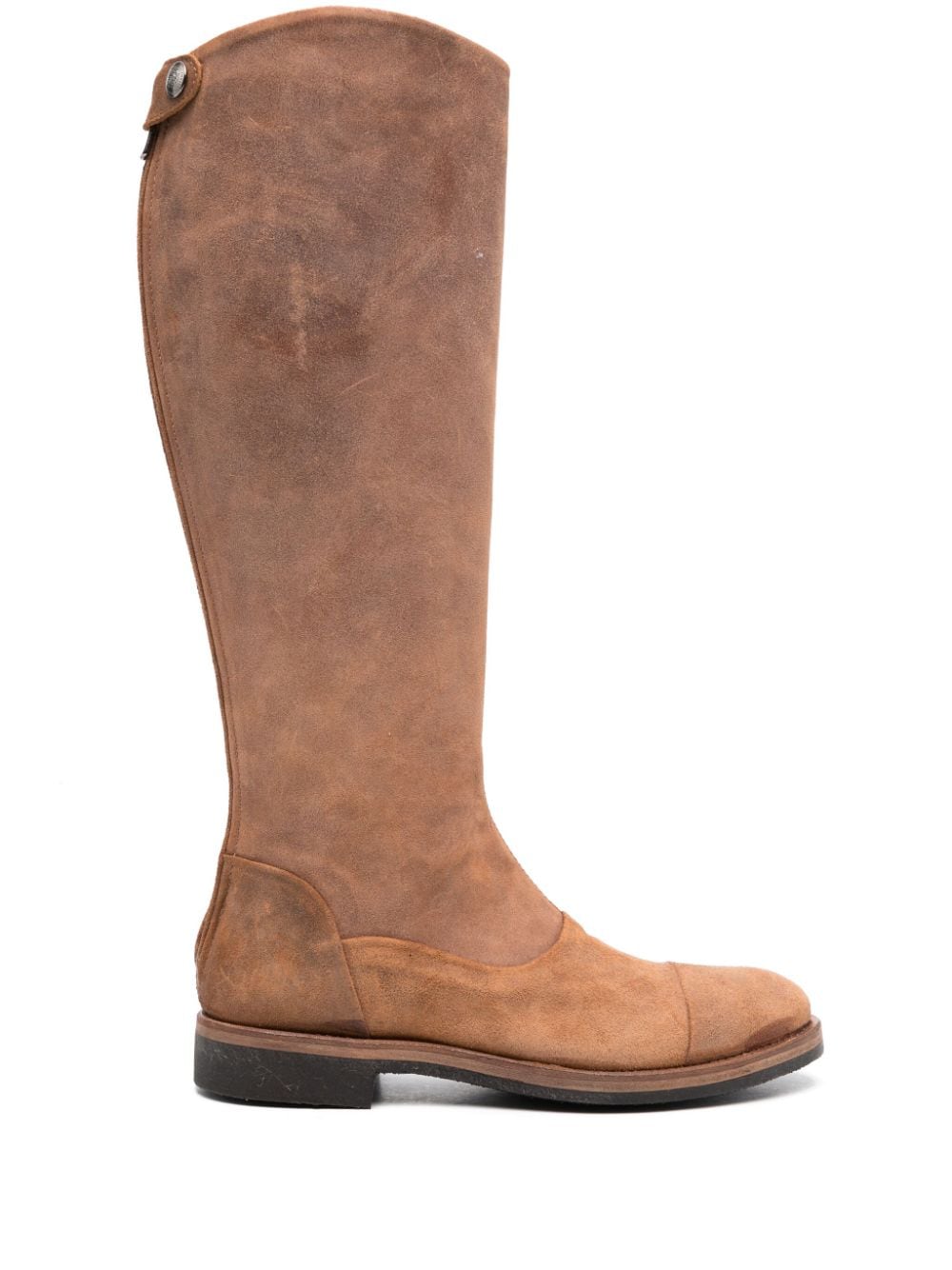 Alberto Fasciani zipped leather knee-length boots - Brown von Alberto Fasciani