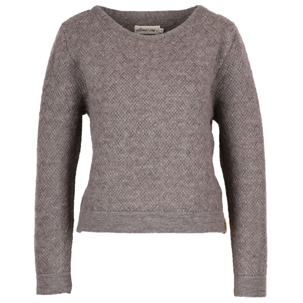 Albmerino - Women's Flecht Pullover - Wollpullover Gr L grau von Albmerino