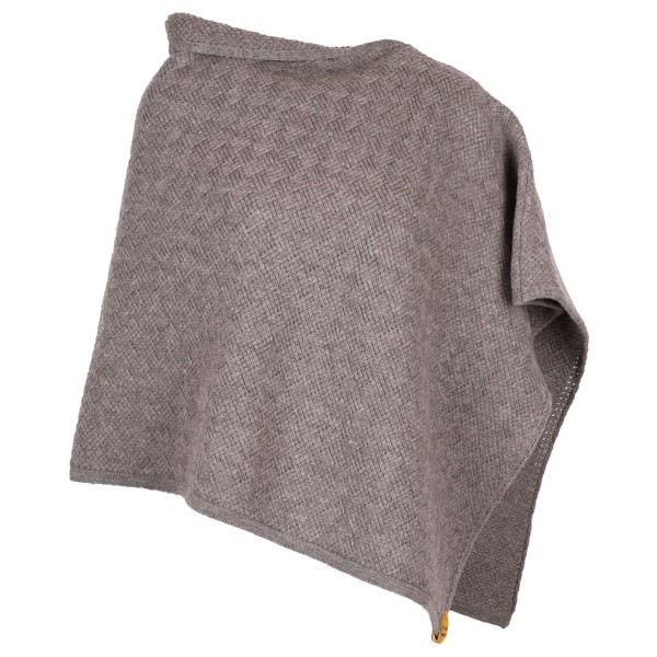 Albmerino - Women's Poncho Flechtstruktur - Poncho Gr One Size braun/grau von Albmerino