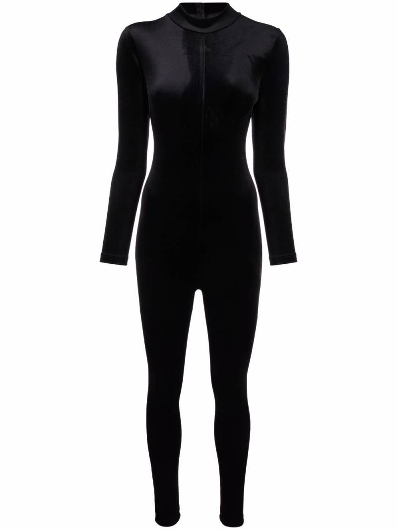 Alchemy x Lia Aram velvet-effect long-sleeve jumpsuit - Black von Alchemy