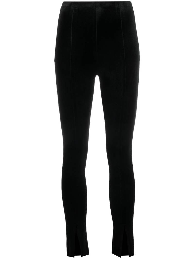 Alchemy x Lia Aram hem-split velvet trousers - Black von Alchemy