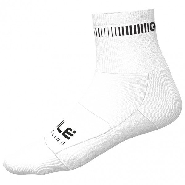 Alé - Logo Q-Skin Socks - Velosocken Gr 36-39 - S weiß von Alé