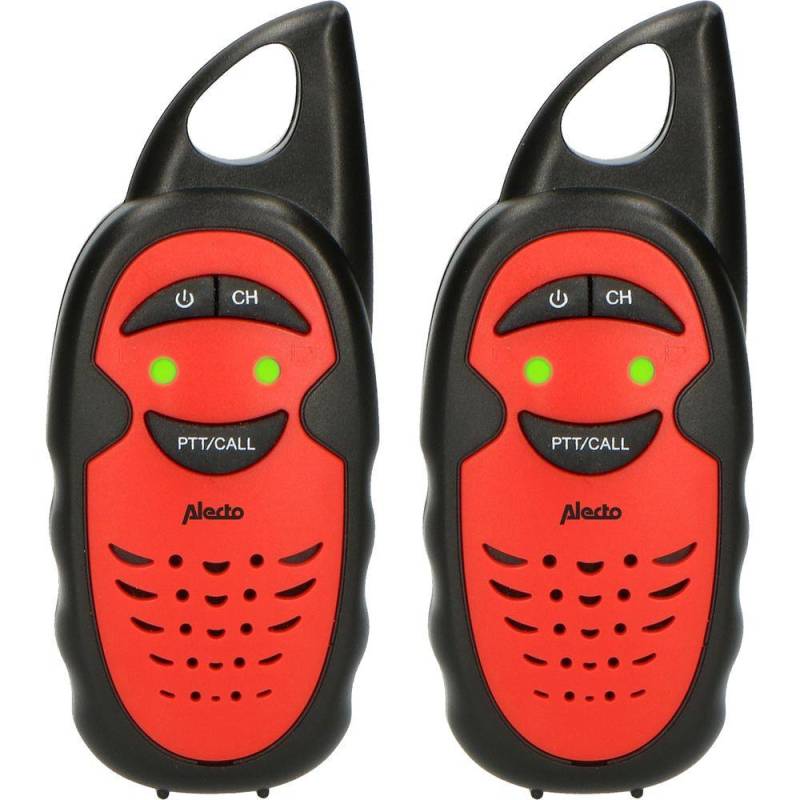 Walkie Talkie Fr-05rd/schwarz, Kinder, 3km, 4h Batterie, 3 Sender, Clip Unisex Rot Bunt von Alecto