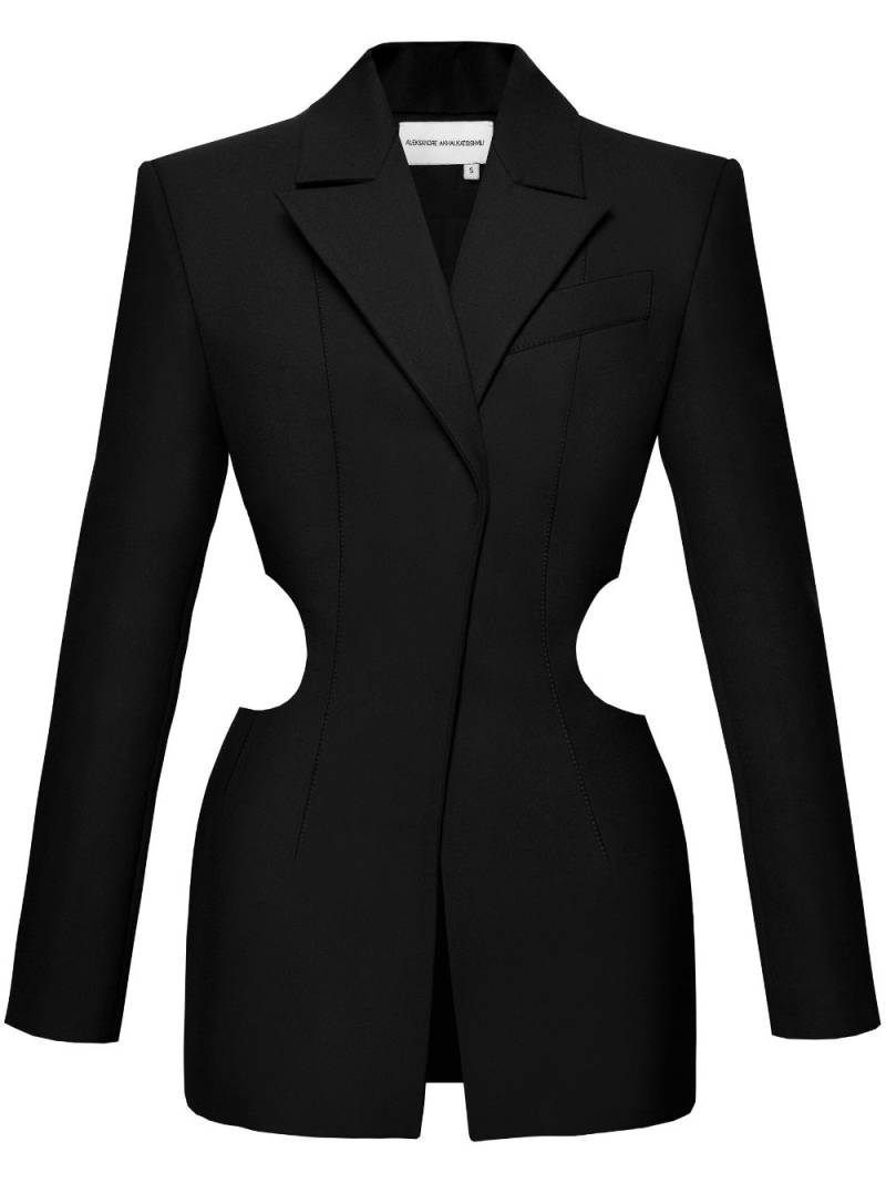 Aleksandre Akhalkatsishvili cut-out peak lapel blazer - Black von Aleksandre Akhalkatsishvili