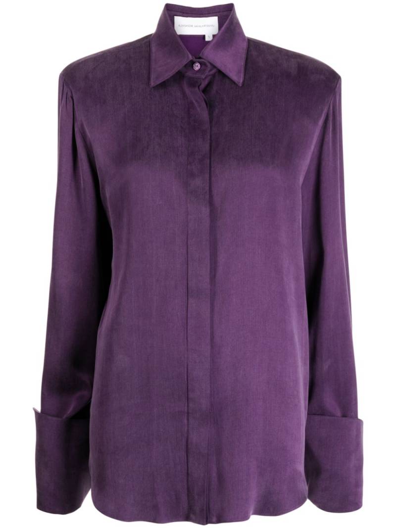 Aleksandre Akhalkatsishvili padded long-sleeve shirt - Purple von Aleksandre Akhalkatsishvili