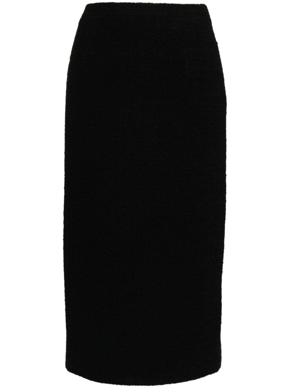 Alessandra Rich bouclé tweed midi skirt - Black von Alessandra Rich