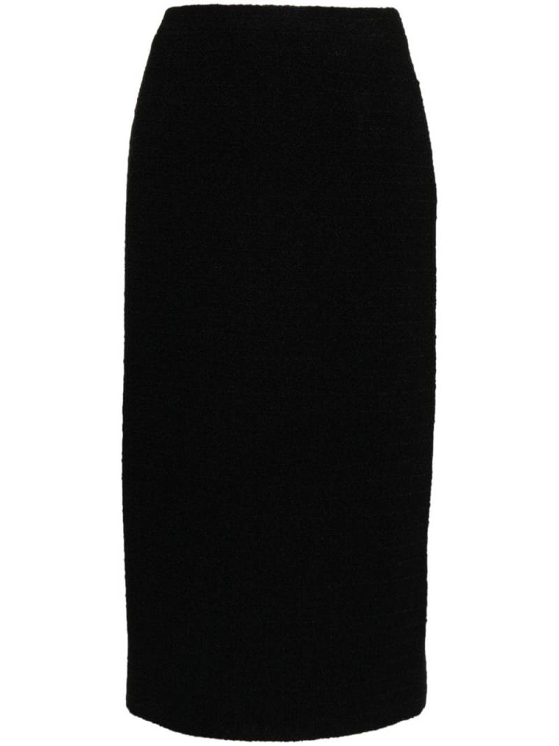 Alessandra Rich bouclé tweed midi skirt - Black von Alessandra Rich