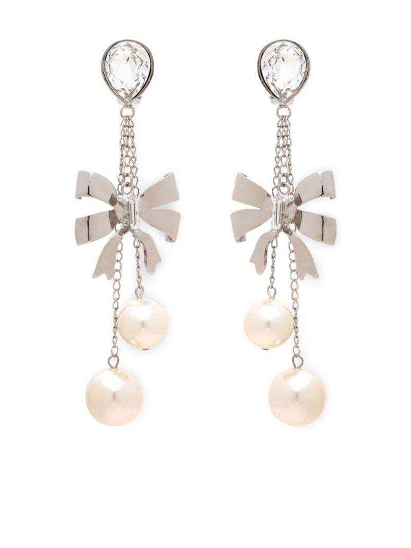 Alessandra Rich bow-detail earrings - Silver von Alessandra Rich