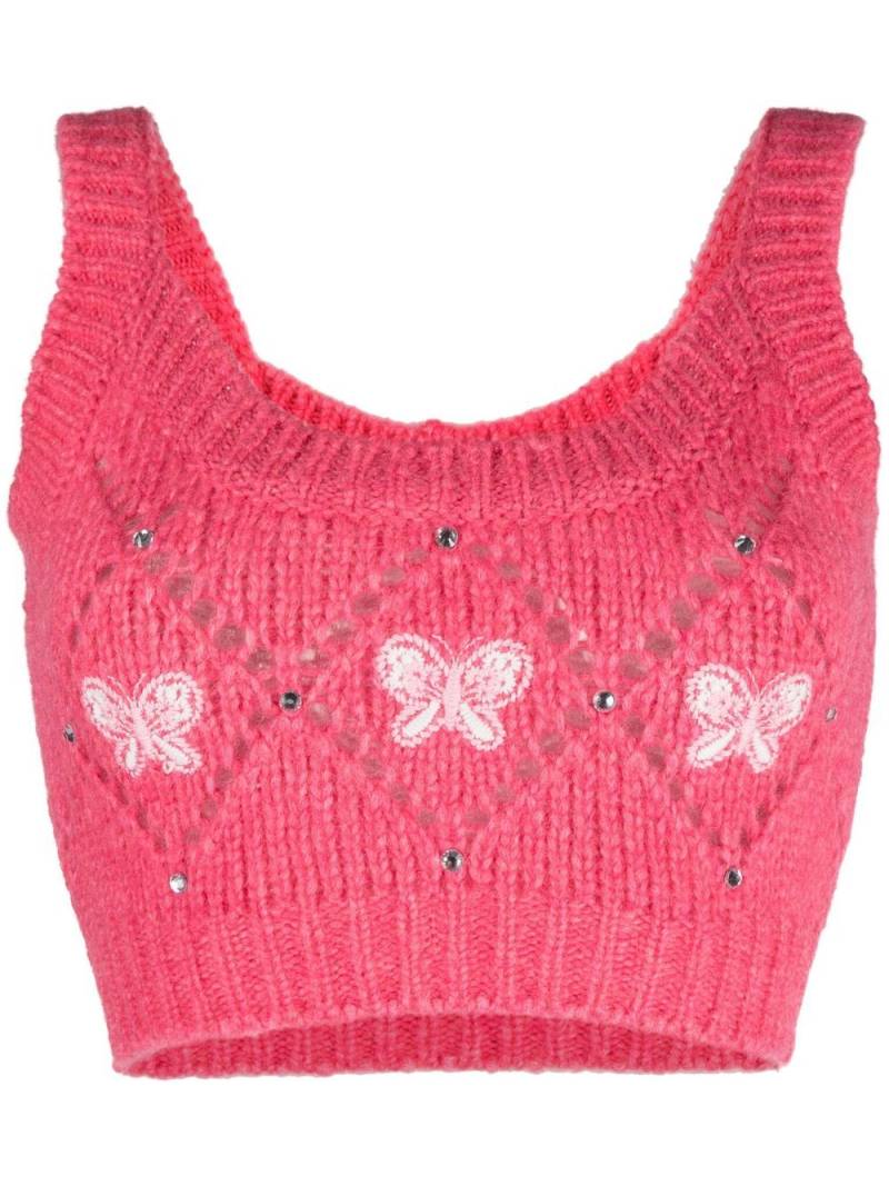 Alessandra Rich sleeveless knitted top - Pink von Alessandra Rich