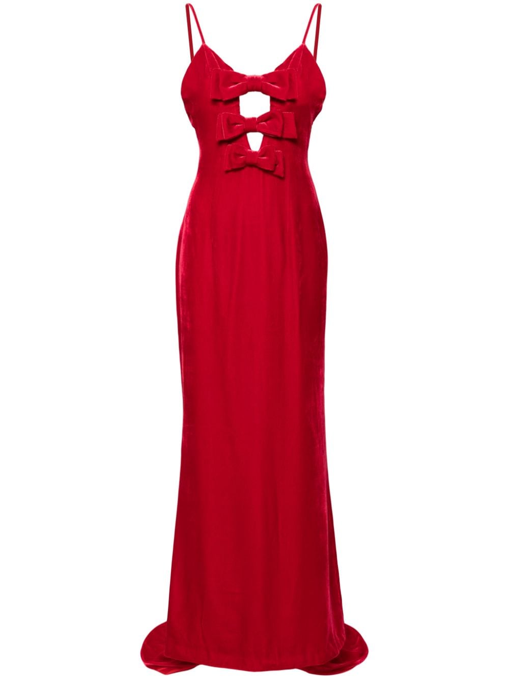 Alessandra Rich bow velvet gown - Red von Alessandra Rich