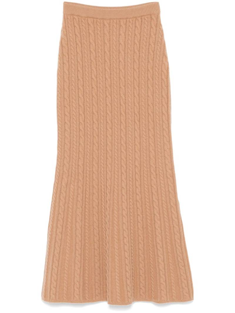 Alessandra Rich cable-knit maxi skirt - Brown von Alessandra Rich