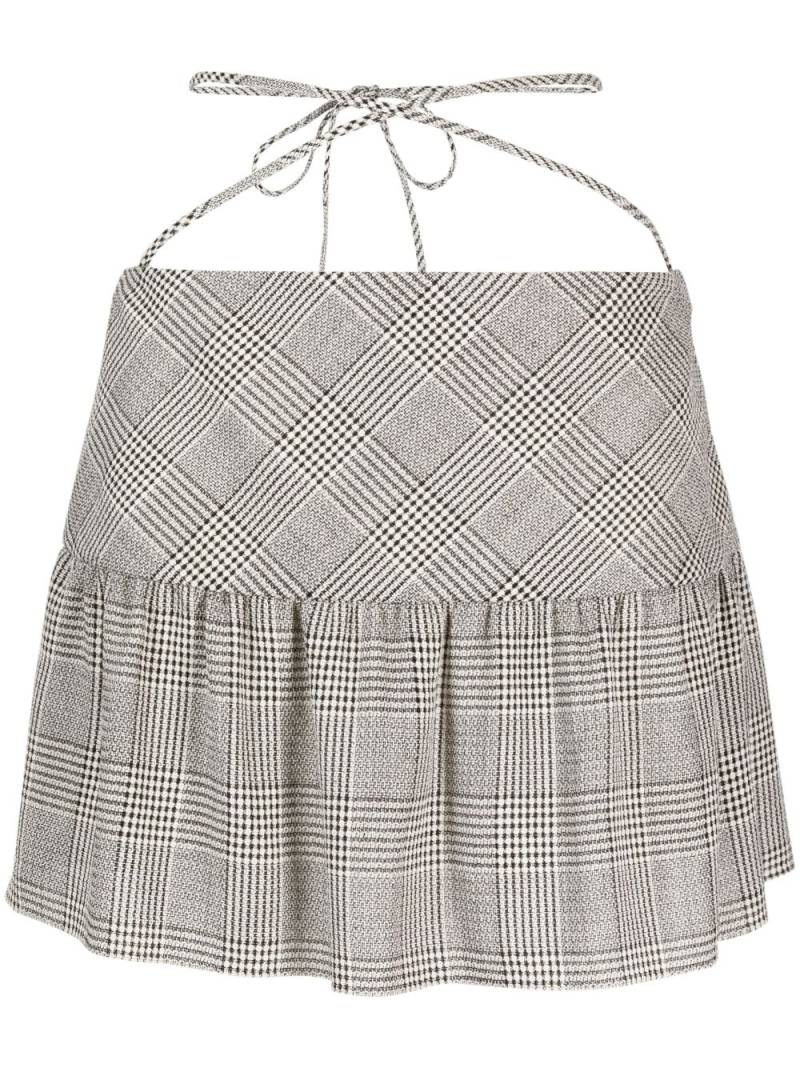 Alessandra Rich check-pattern mini skirt - Black von Alessandra Rich