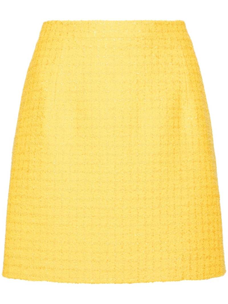 Alessandra Rich checked tweed miniskirt - Yellow von Alessandra Rich