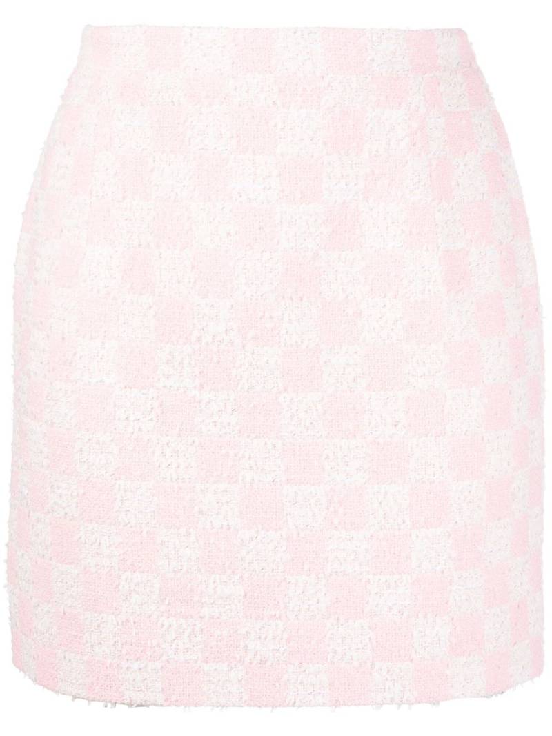 Alessandra Rich checkerboard-knit mini skirt - Pink von Alessandra Rich