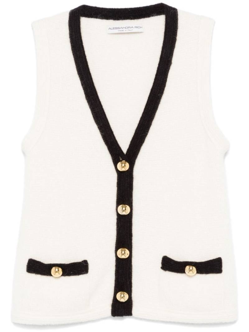 Alessandra Rich contrasting-trim vest - White von Alessandra Rich