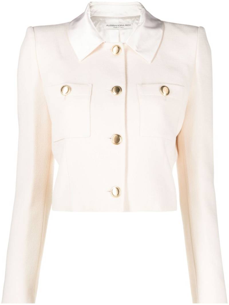 Alessandra Rich virgin-wool jacket - Neutrals von Alessandra Rich