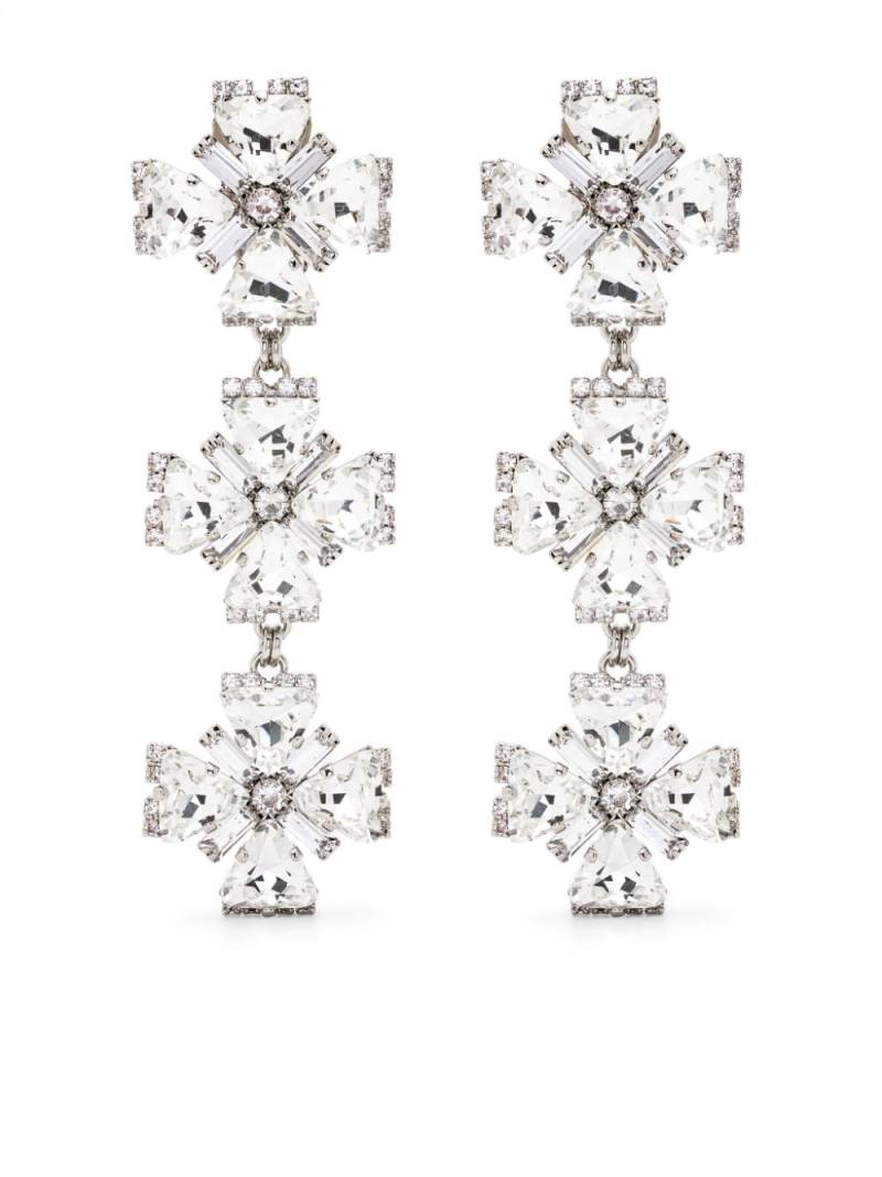 Alessandra Rich crystal drop earrings - Silver von Alessandra Rich