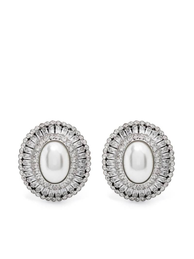 Alessandra Rich crystal-embellished clip-on earrings - Silver von Alessandra Rich